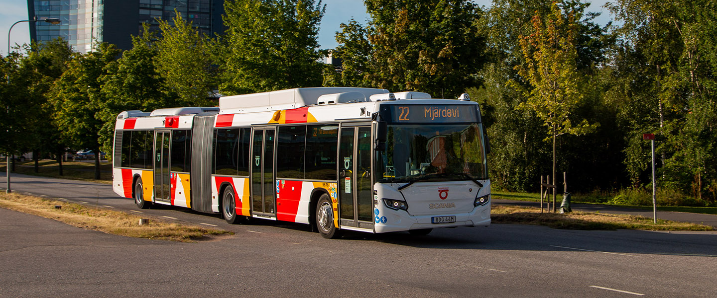 A city bus in Östergötland